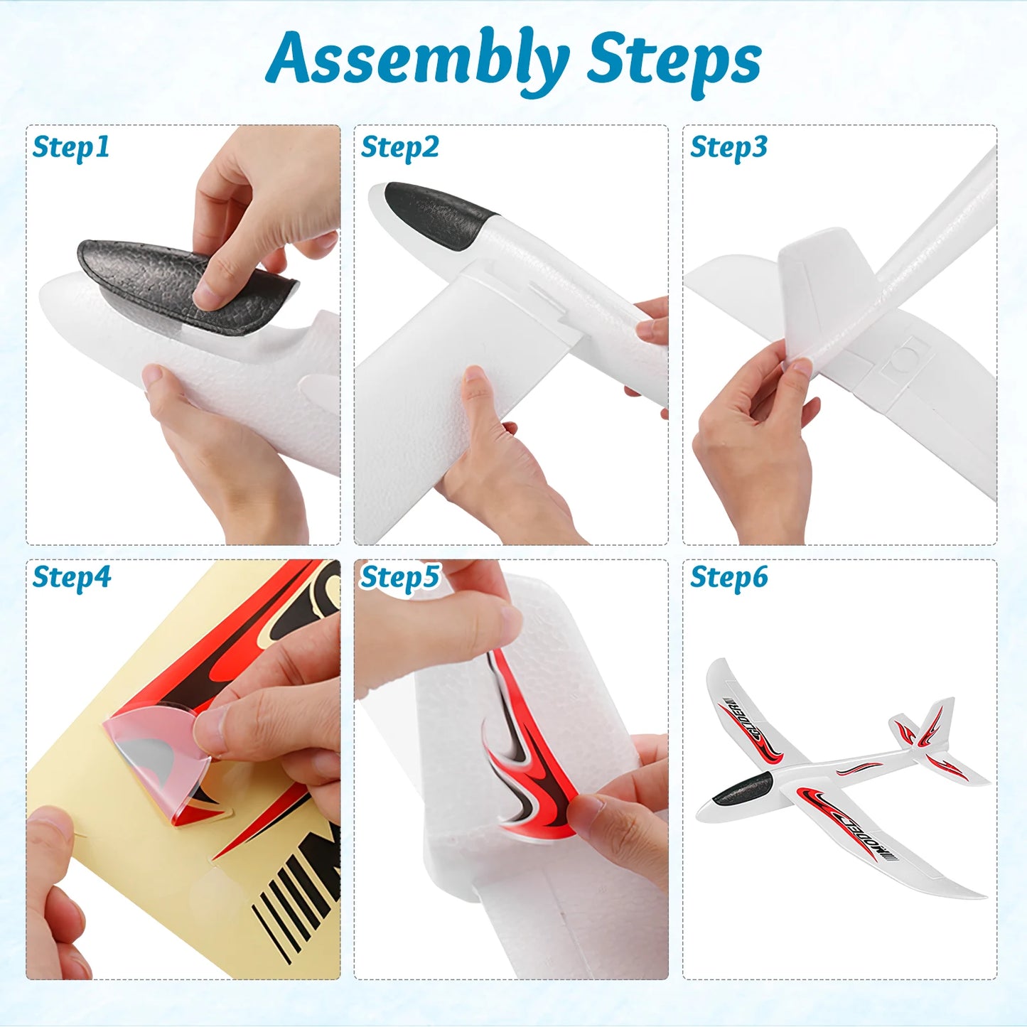 Large Foam Hand Throwing Glider Plane