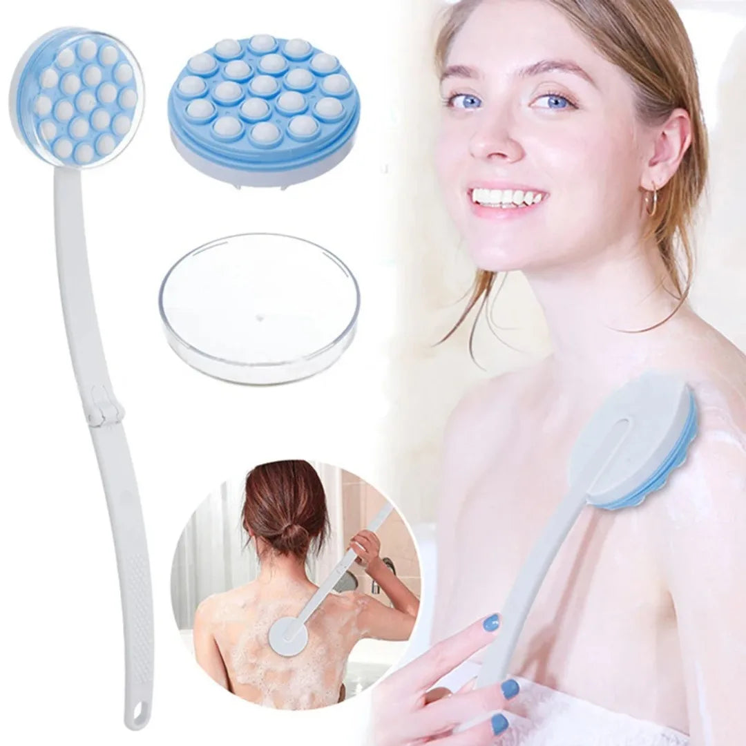 1pc Back Bath Massager Body Lotion Applicator