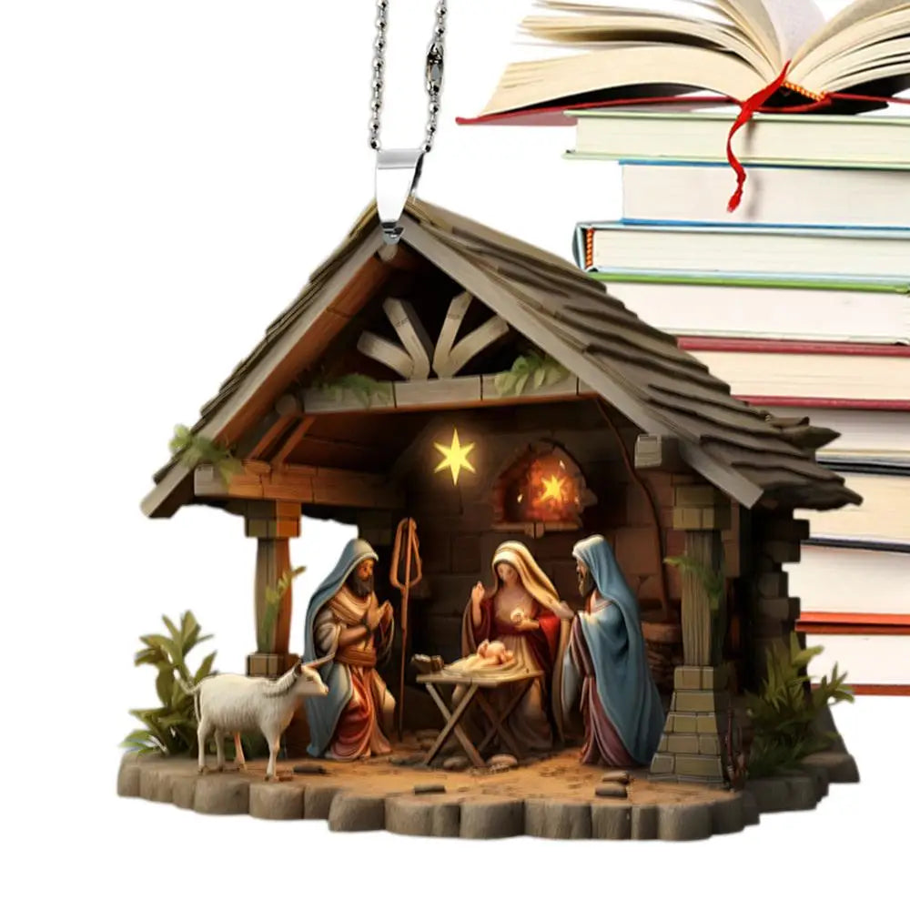 Christmas Nativity Scene Ornaments. 2D