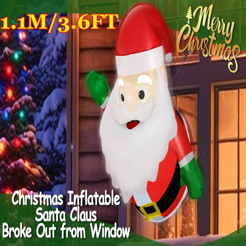Christmas Decoration Inflatable  Snowman Built-in LED Lights Outdoor New Year Party Decor