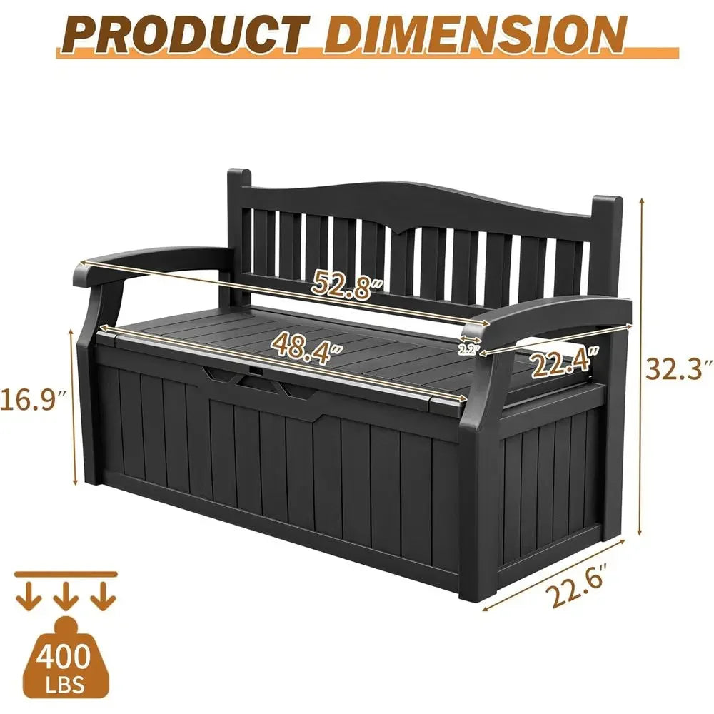 Bestseller Lockable 80 Gallon Outdoor Storage Bench with Cushions,
