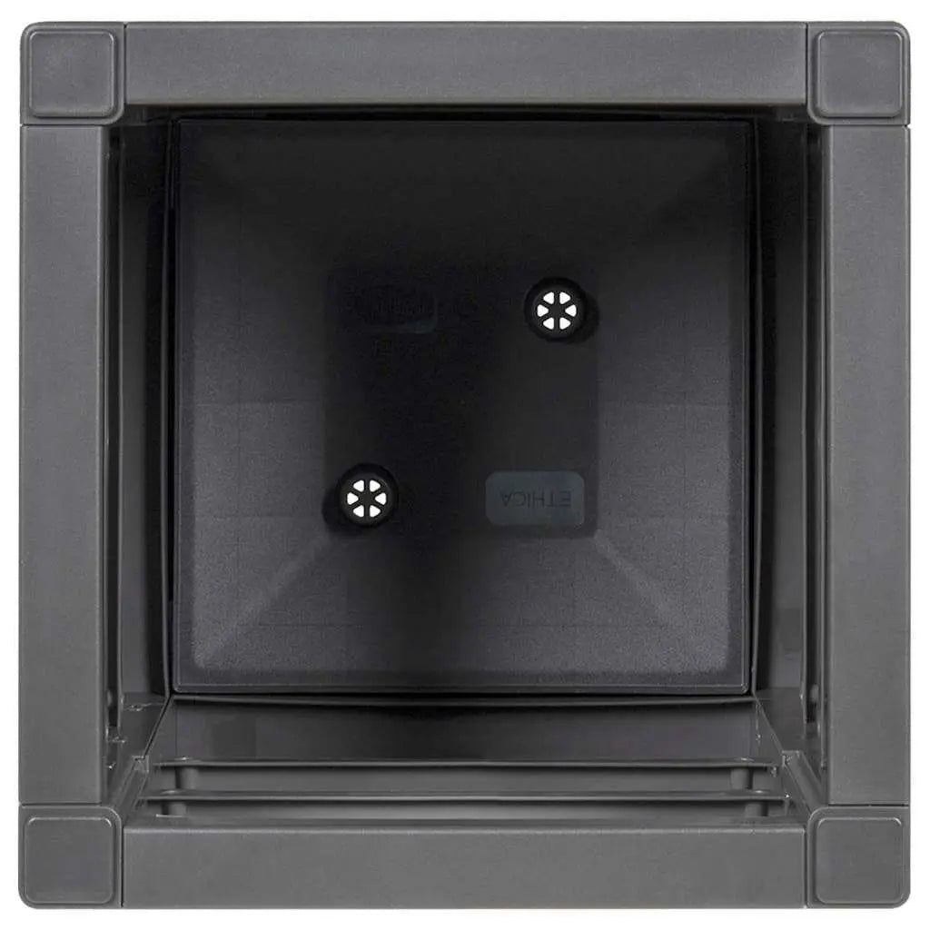 Dark Grey Plastic Flower Box 14.17 X 14.17 X 13.78 in for Flower Pots & Planters