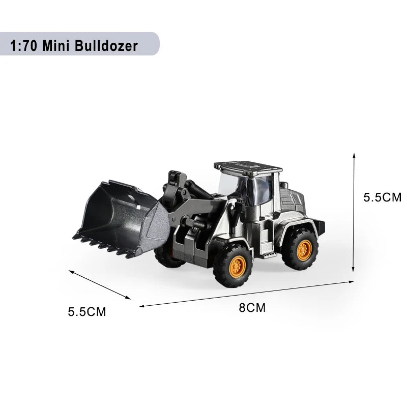 Engineering Diecast Toys for Boys Alloy+Plastic Tractor Excavator Backhoe Crane Bulldozer Kids Truck Children Vehicle Model Gift