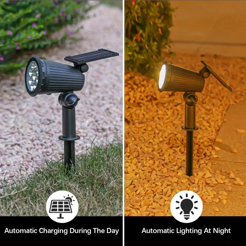 Solar Spotlights, Outdoor IP65 Waterproof, Spot Lights, Adjustable Brightness