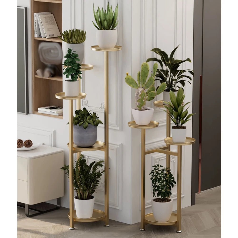 Tiered Plant Stand Indoor, Multi-Layer Metal Corner Planter Stands with Anti-slip Feet