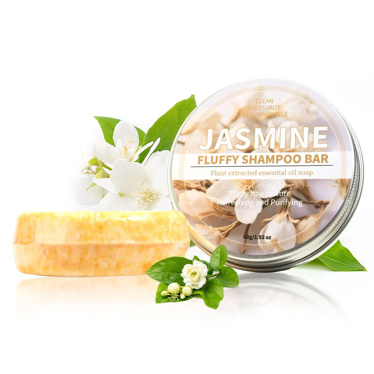 Jasmine essential oil shampoo soap, deep cleansing, nourishing, oil controlling, hair care, daily shampoo soap, handmade soap