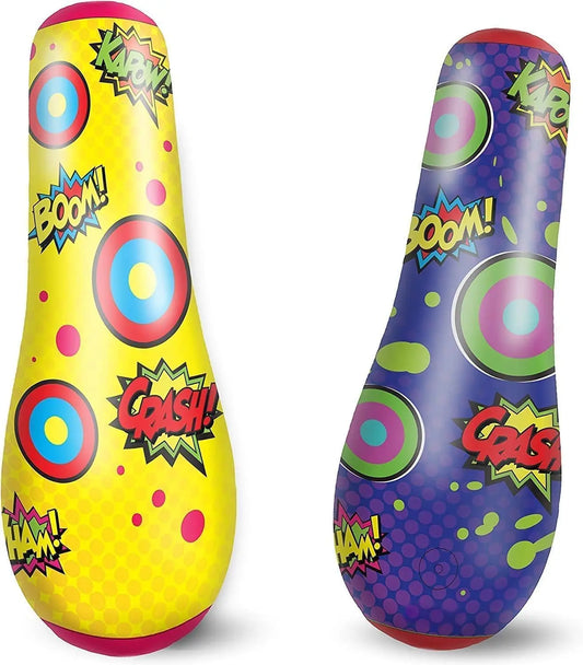 JOYFY Punching Bag for Kids 47 Inches Kids Double-Sided Inflatable Punching Bag